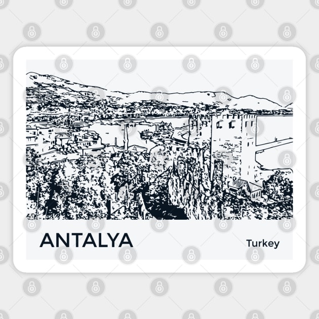 Antalya Turkey Magnet by Lakeric